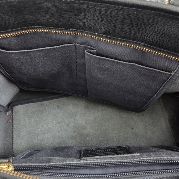 Coach Saffiano Leather City Tote Black Leather Tote Bag - Picture 10 of 10